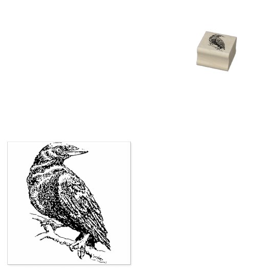 Crow Rubber-Briefmarke Gummistempel (Stempel)