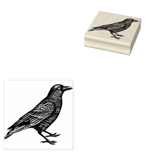 Crow Rubber-Briefmarke Gummistempel (Stempel)