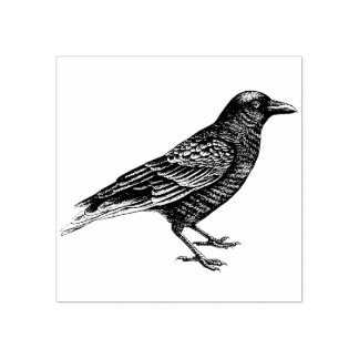 Crow Rubber-Briefmarke Gummistempel