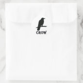 Crow Runder Aufkleber (Tasche)