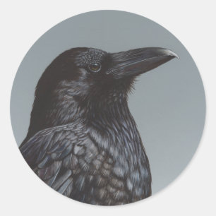 Crow Runder Aufkleber
