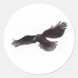 Crow Runder Aufkleber