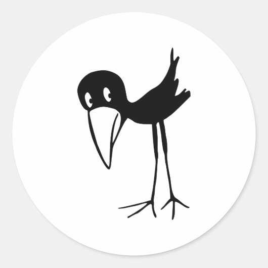 Crow Runder Aufkleber (Vorderseite)