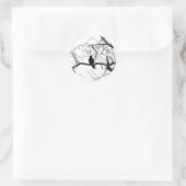Crow Runder Aufkleber (Tasche)