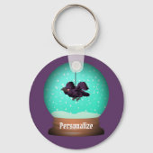 Crow-Schneeglobe Schlüsselanhänger (Vorderseite)