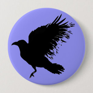 Crow - schwarz button