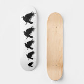 Crow - schwarz skateboard (Vorderseite)
