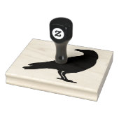 Crow-Silhouette, Black Bird, 4" x 5"-Gummi-Briefma Gummistempel (Stempel)