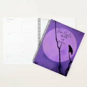 Crow Silhouette Lavender Lila Moon Planer (Anzeige)