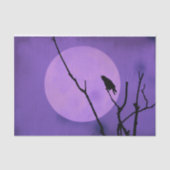 Crow Silhouette Lavender Lila Moon Seidenpapier (Vorderseite)