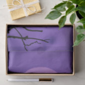 Crow Silhouette Lavender Lila Moon Seidenpapier (Geschenk)