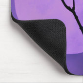 Crow Silhouette Lila Moon Mousepad (Ecke)