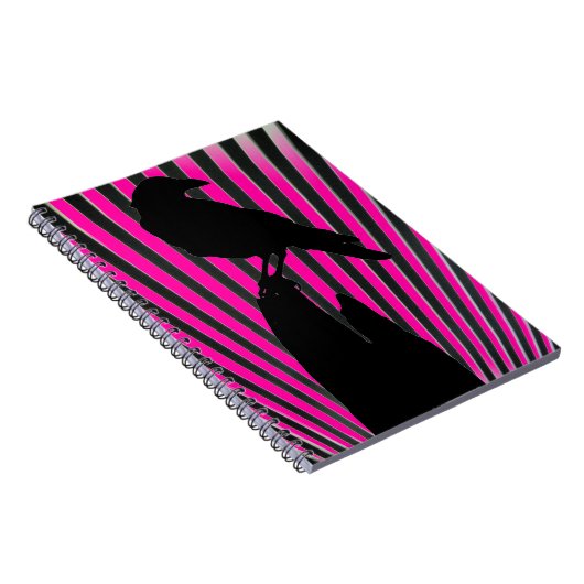 Crow-Silhouette-Notebook Notizblock (Rechte Seite)