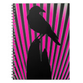 Crow-Silhouette-Notebook Notizblock (Vorderseite)