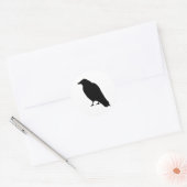 Crow-Silhouette Runder Aufkleber (Umschlag)