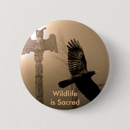 CROW SPIRIT Collection Button (Vorderseite)