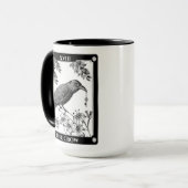 Crow Tarot Card Tasse - Hexerei und Mystischer Kaf (Vorderseite Links)