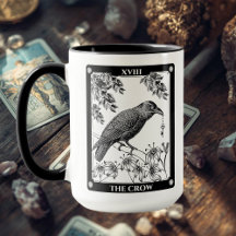 Crow Tarot Card Tasse - Hexerei und Mystischer Kaf