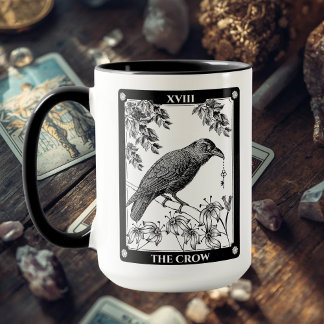 Crow Tarot Card Tasse - Hexerei und Mystischer Kaf