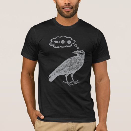 Crow Thinking of Food - Wingspan Bird Board Game T-Shirt (Vorderseite)