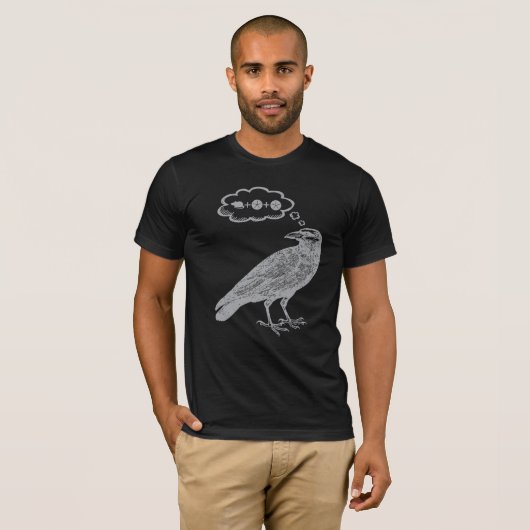 Crow Thinking of Food - Wingspan Bird Board Game T-Shirt (Vorne ganz)