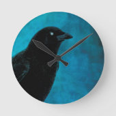 Crow Time Keeper Runde Wanduhr (Vorderseite)