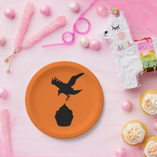 Crow und Cupcake Pappteller (Party)