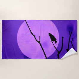 Crow und der Amethyst Moon Strandtuch