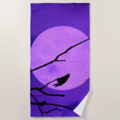 Crow und der Amethyst Moon Strandtuch (Vorderseite)