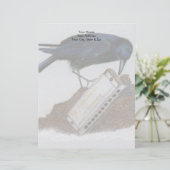 Crow und Harmonica Briefbogen (Stehend Vorderseite)