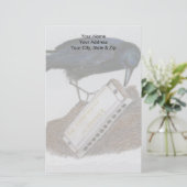 Crow und Harmonica Briefpapier (Stehend Vorderseite)