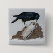 Crow und Harmonica Button (Vorderseite)