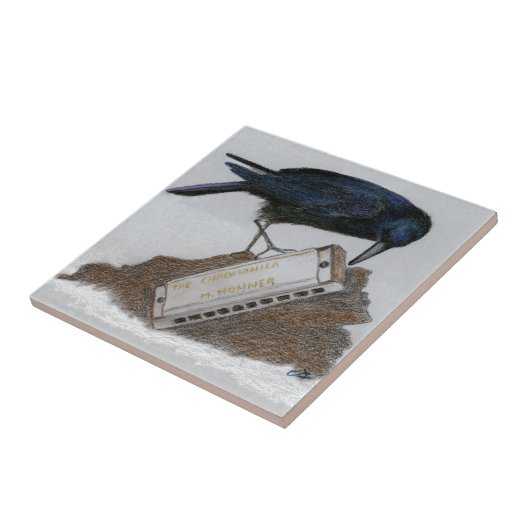 Crow und Harmonica Fliese (Seite)