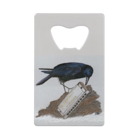 Crow und Harmonica Geldbeutel Flaschenöffner (Vorderseite)