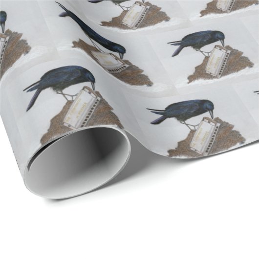 Crow und Harmonica Geschenkpapier (Rolleneckpunkt)