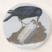 Crow und Harmonica Getränkeuntersetzer (Vorne)