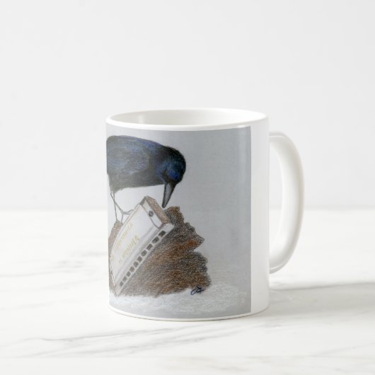 Crow und Harmonica Kaffeetasse (VorderseiteRechts)