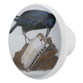 Crow und Harmonica Keramikknauf (Rechts)