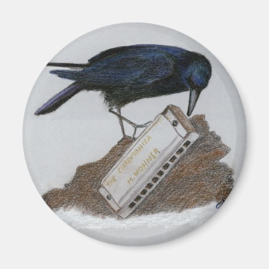 Crow und Harmonica Magnet (Vorne)