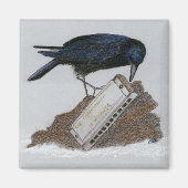 Crow und Harmonica Magnet (Vorne)