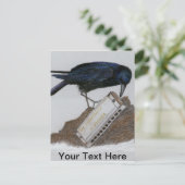 Crow und Harmonica Postkarte (Stehend Vorderseite)