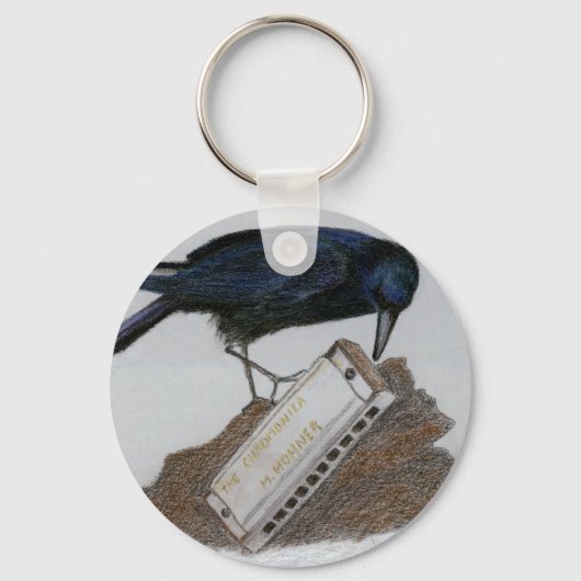 Crow und Harmonica Schlüsselanhänger (Rückseite)