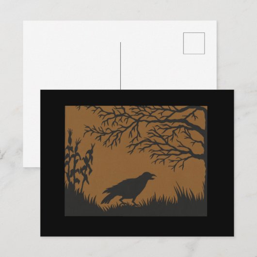 Crow und Mais Postkarte (Vorne/Hinten)