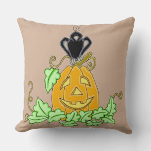 Crow und Pumpkin Kissen