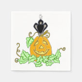 Crow und Pumpkin Serviette (Vorderseite)