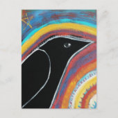 Crow und Regenbogen Postkarte (Vorderseite)