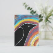 Crow und Regenbogen Postkarte (Stehend Vorderseite)
