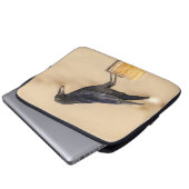 Crow und seine Nut Laptopschutzhülle (Vorne Knopf)