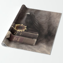 Crow Vintag Gothic Old Books Sonnenblume