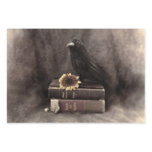 Crow Vintag Gothic Old Books Sonnenblume